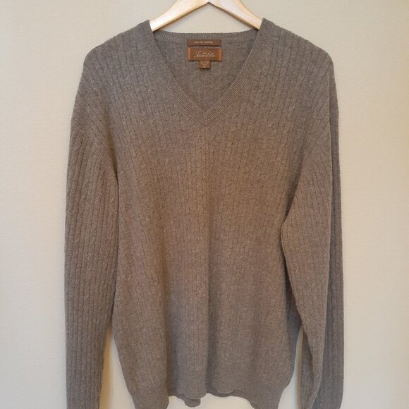 Tasso Elba Cashmere Cable Knit Sweater - Picture 1 of 11